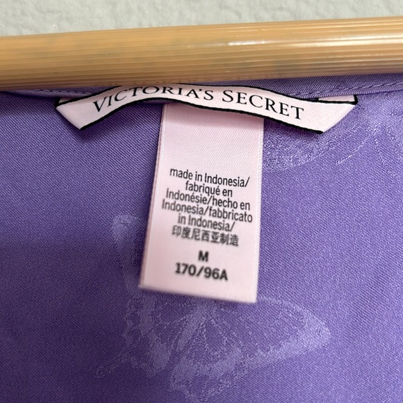 Victoria Secret Purple Satin Medium Butterfly Tank Top - Picture 3 of 5